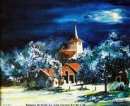 Eglise de champvoux la nuit